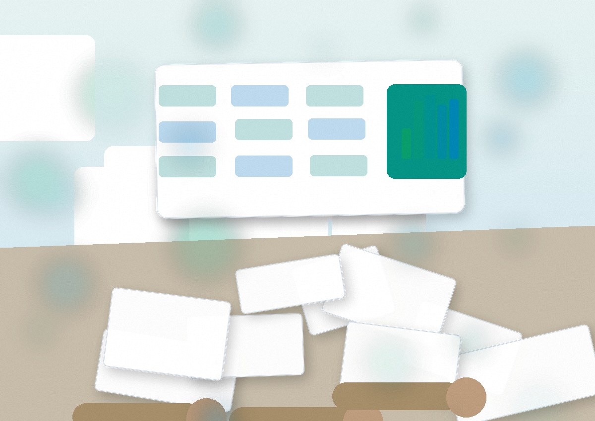 Réunion de travail autour d'un tableau de workflow administratif